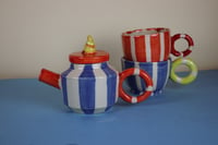 Image 1 of Theepot karakol blauw + tassen