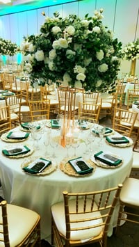 Image 2 of 100 cm Green and white Silk  Flower Centerpiece 