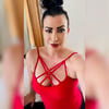 Worn Red Criss Cross Tank Top + Free Signed 8X10