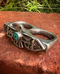 Image 4 of WL&A Handmade Heavy Sterling Silver Royston Thunderbird Knuckle Duster - Size 11
