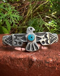 Image 1 of WL&A Handmade Heavy Sterling Silver Royston Thunderbird Knuckle Duster - Size 10
