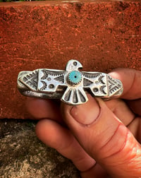 Image 3 of WL&A Handmade Heavy Sterling Silver Royston Thunderbird Knuckle Duster - Size 10