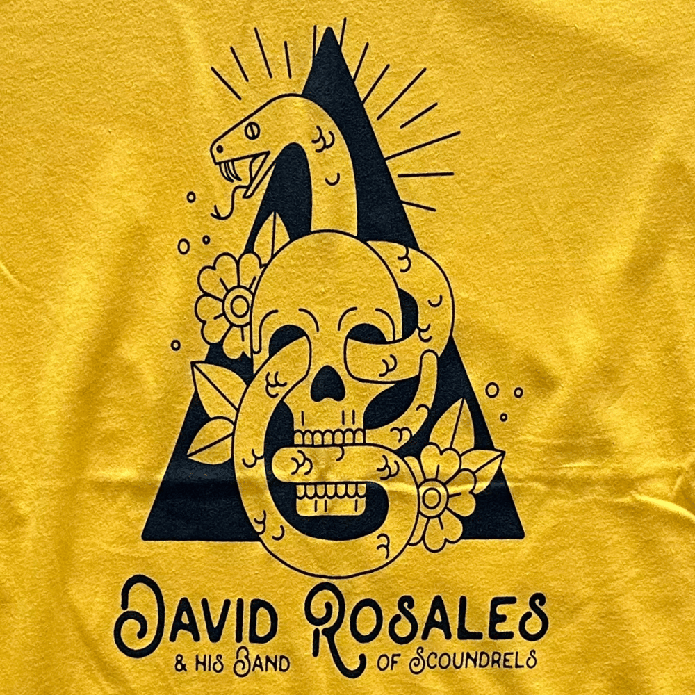 Image of  “Snake+Skull” GOLD Tee