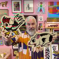 Image 1 of Chicken & Pig Wood cutouts