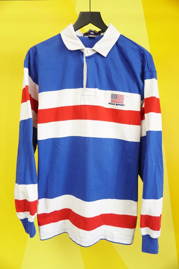 Image of (L/XL) Patriotic Polo Sport Rugby Shirt