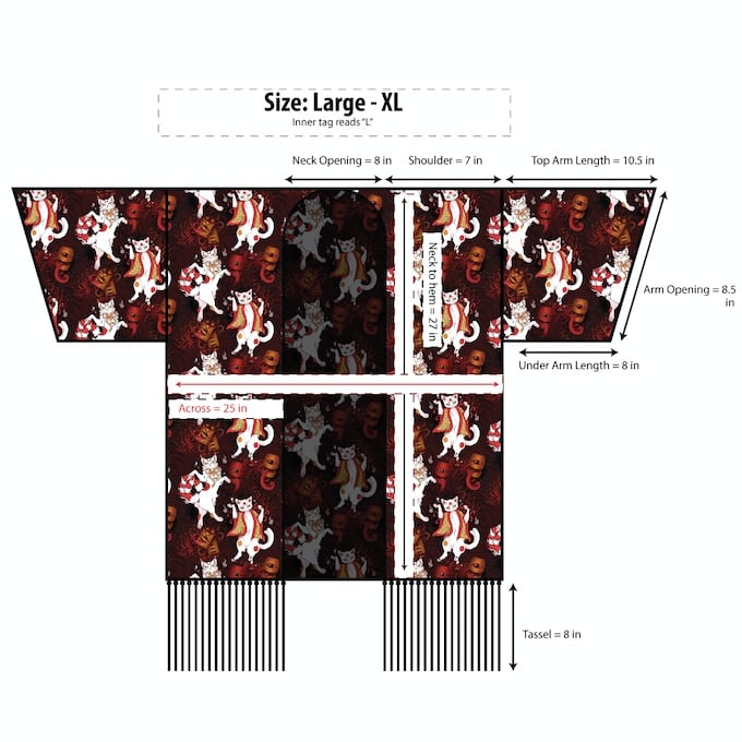 Nekomata Shawl: Display Samples & bagged (Discontinued)