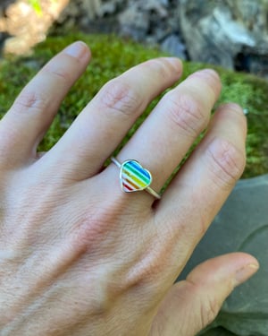 Image of Cutest Little Rainbow Ring - Size 8 1/2