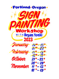 Image 1 of SIGN PAINTING WORKSHOPS PDX - FALL 2023