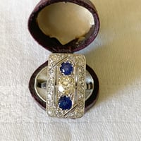 Image 1 of SAPPHIRE AND DIAMOND RING