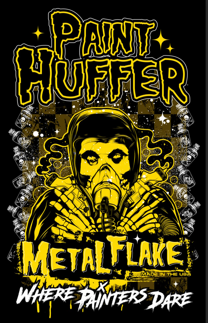 YELLOW MISFITS TSHIRT | PAINTHUFFER METALFLAKE