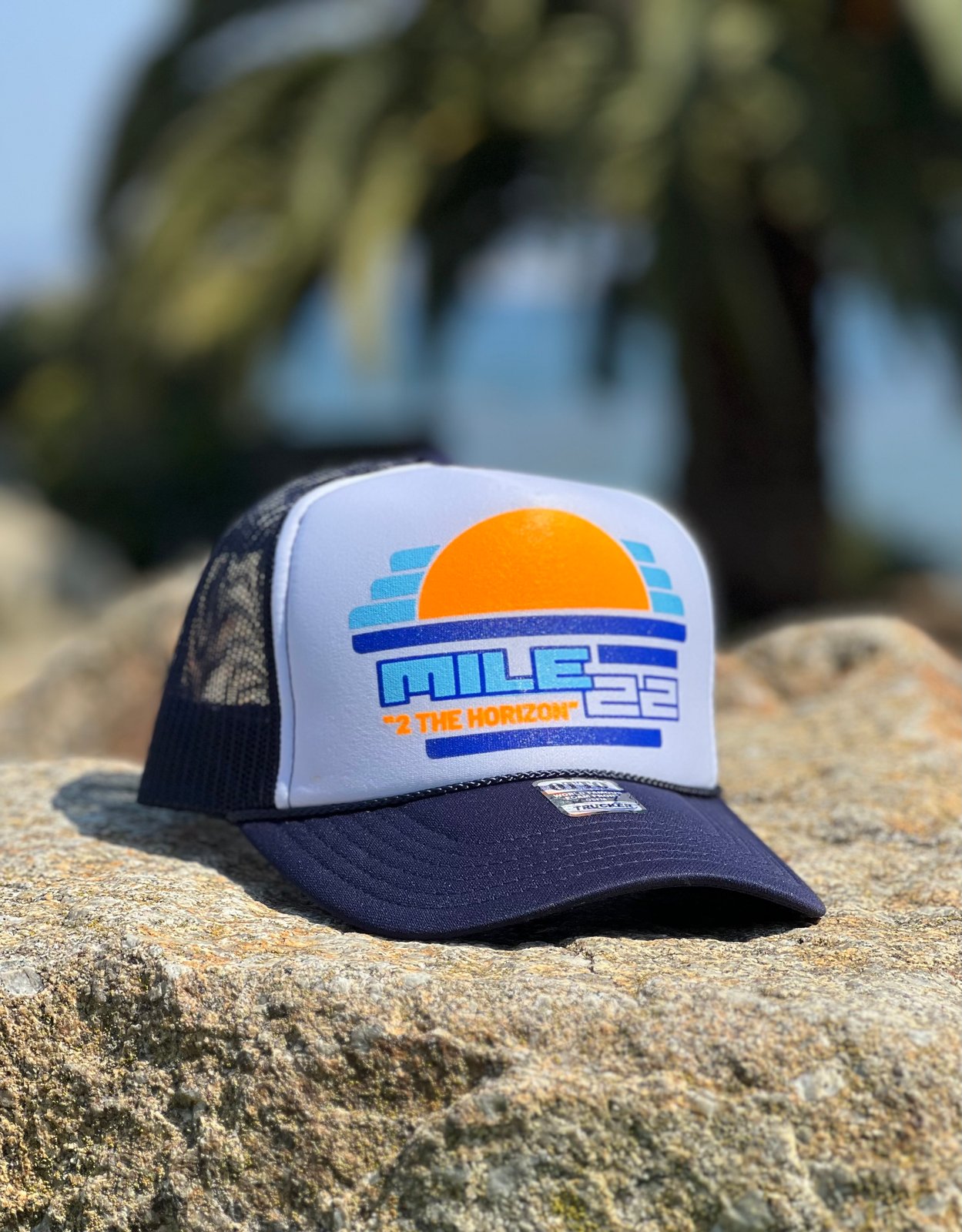 Horizon Trucker Cap, Neon Orange/White | Mile 22