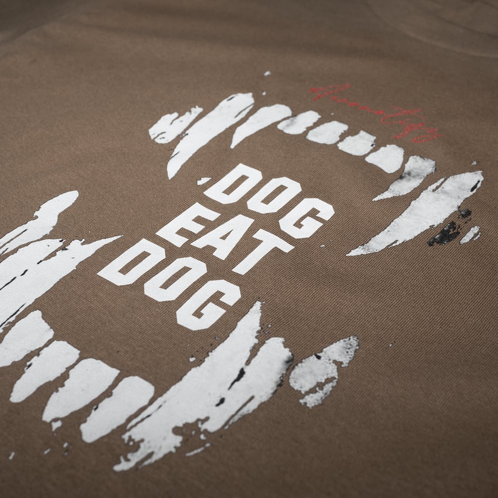 Dog Eat Dog Tee in Brown