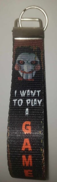 Image 2 of SAW Movie Billy Horror Custom Keychain