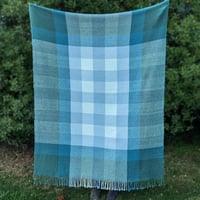 Image 4 of Handwoven Wool + Alpaca Blanket 'Misty Mountain #1'
