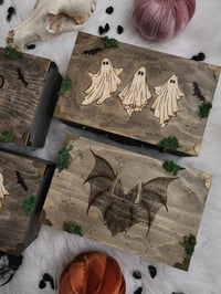 Image 4 of Halloween Wood Burned Boxes