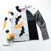 Image 3 of batty halloween bootterfly prints patchwork 14 shirt top courtneycourtney longsleeve spooky boo