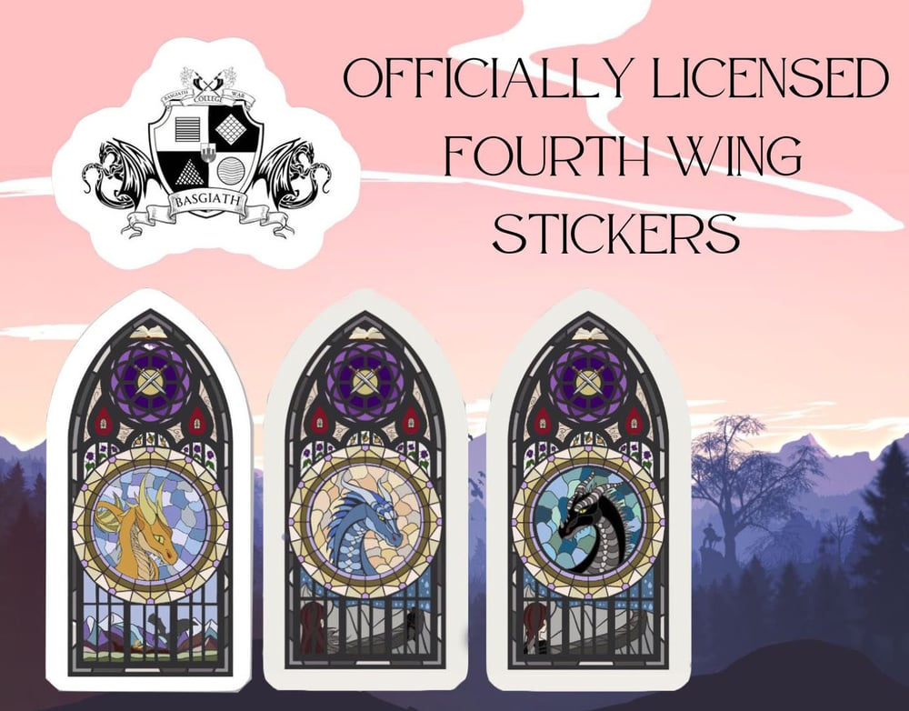 Image of Fourth Wing stickers Officially licensed 