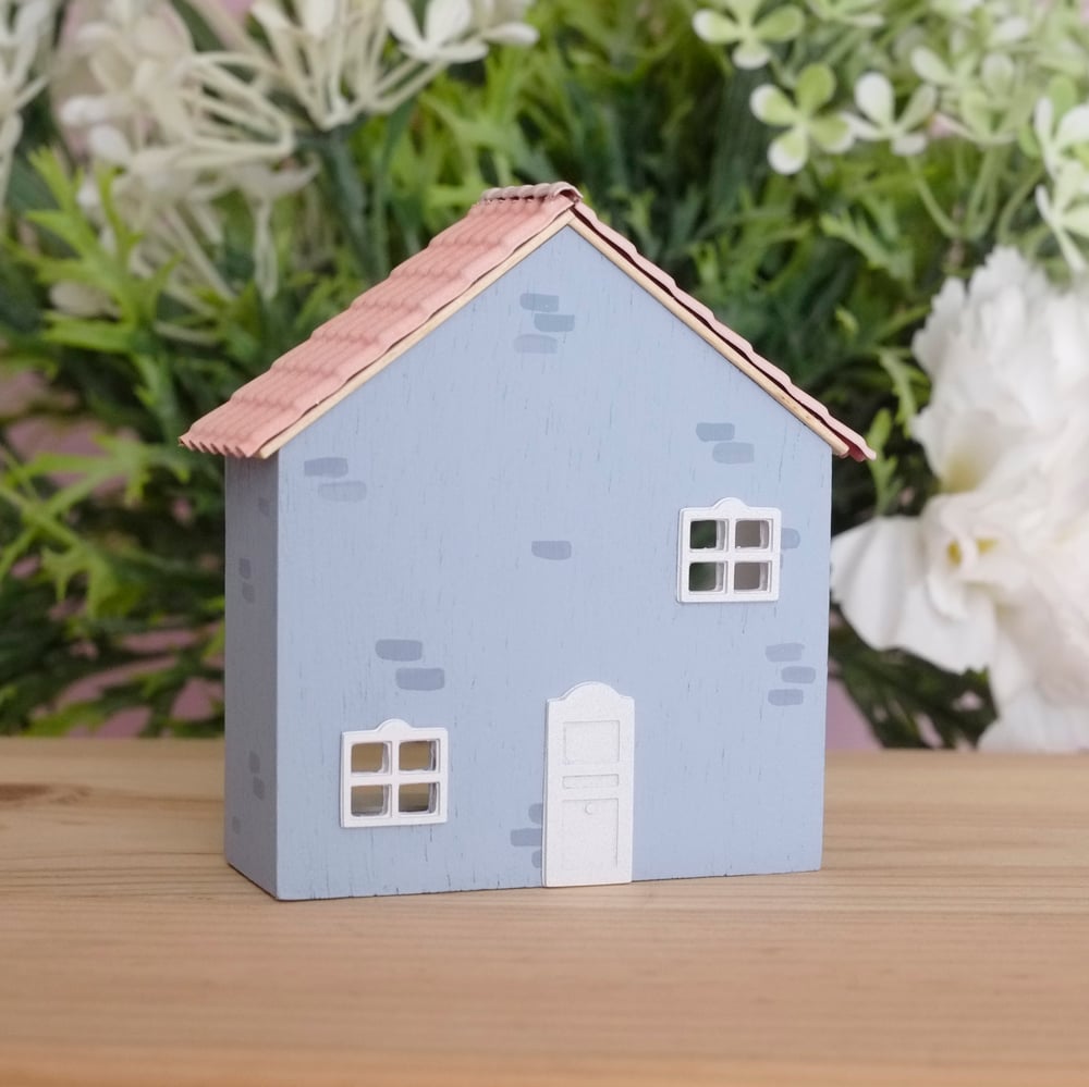 Blue tiny dollhouse