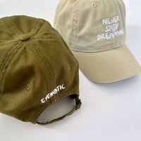 Image of 'Never Stop Dreaming' Embroidered Organic Cap