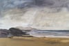 Storm Clouds over Niosaboist Beach (Harris) - Framed original