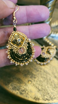 Image 4 of Boucles d'oreilles METEORE marron glacé