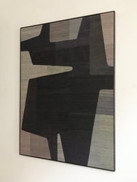 Image 1 of large abstract silk composition (greys)