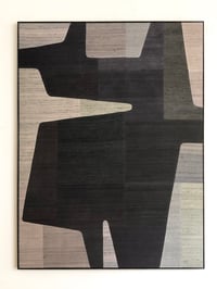 Image 5 of large abstract silk composition (greys)