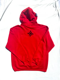 Image of read it all out loud hoodie in red 