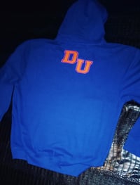 Image 2 of BLUE/ORANGE "DIFFERENT⚖️UNIVERSITY" HOODIE