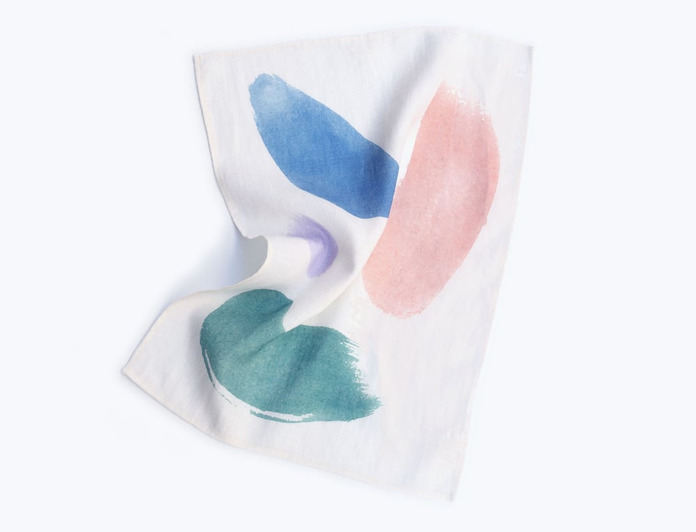 Image of BRUSH STROKES TEA TOWEL  / ✱