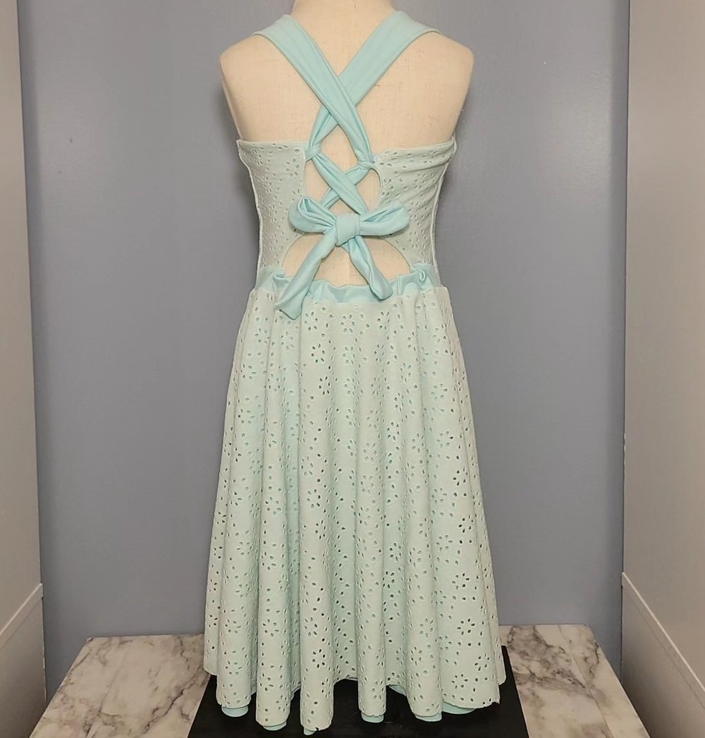 Lace-up Back Grow-with-me Dress