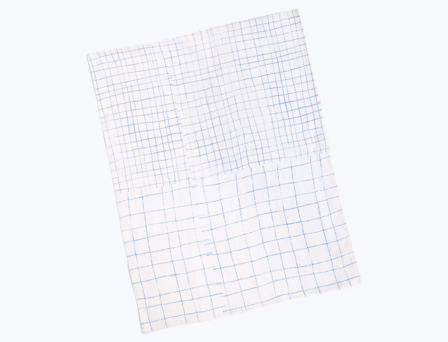 Image of BLUE GRID TEA TOWEL / ✱