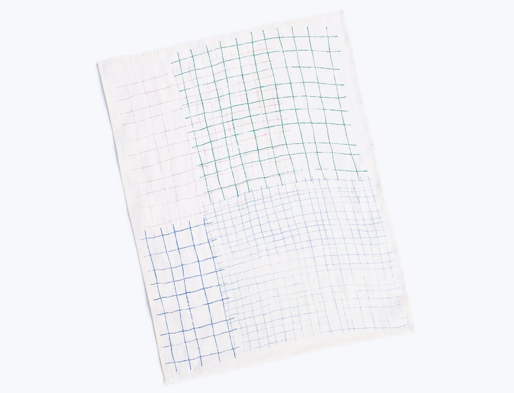 Image of COLOR GRID TEA TOWEL / ✱