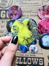 Assorted Magazine Clipping Buttons | Handmade