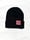 Image of head on straight beanie in black 