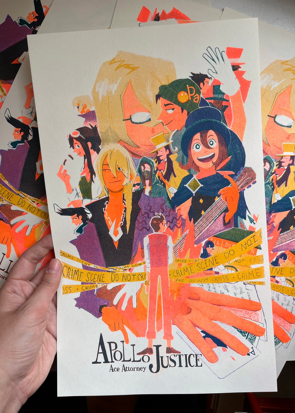 Image of AA4: Apollo Justice Risograph