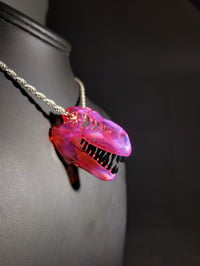 Image 3 of Karmaline Tyrannosaurus Rex skull pendant. 🦖💗