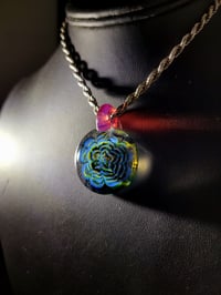 Image 2 of Uv reactive wrap and rake implosion pendant.