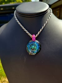 Image 3 of Uv reactive wrap and rake implosion pendant.