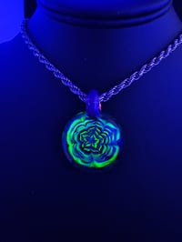 Image 4 of Uv reactive wrap and rake implosion pendant.