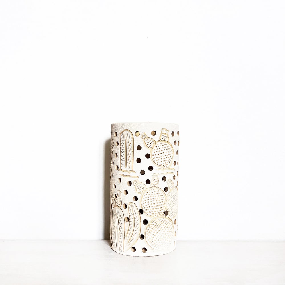 Image of Nopalito Clay Votive Holder