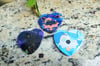 Witchy Birds Heart Buttons 2.2"