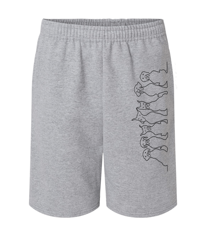  Dogs in a Row Shorts | Great Dane and Friends