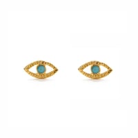 Image 1 of Evil Eye Stud Earrings