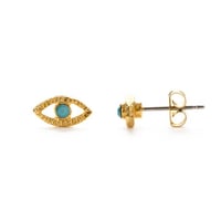 Image 3 of Evil Eye Stud Earrings