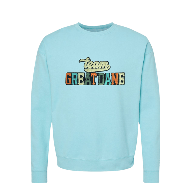 Team Great Dane Chenille Patch Crew Neck Sweatshirt 