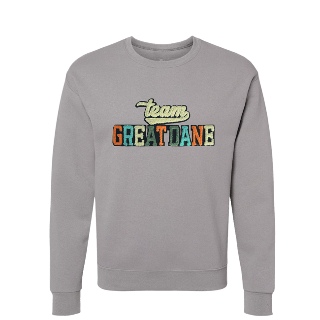 Team Great Dane Chenille Patch Crew Neck Sweatshirt 