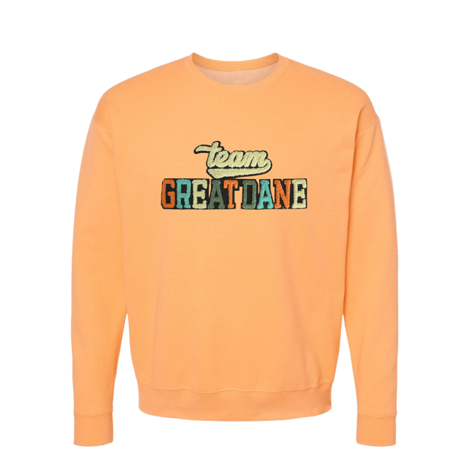 Team Great Dane Chenille Patch Crew Neck Sweatshirt 