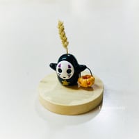 Image 3 of Cute no face with jack o lantern figurine (with hole for tiny flower)