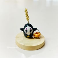 Image 4 of Cute no face with jack o lantern figurine (with hole for tiny flower)